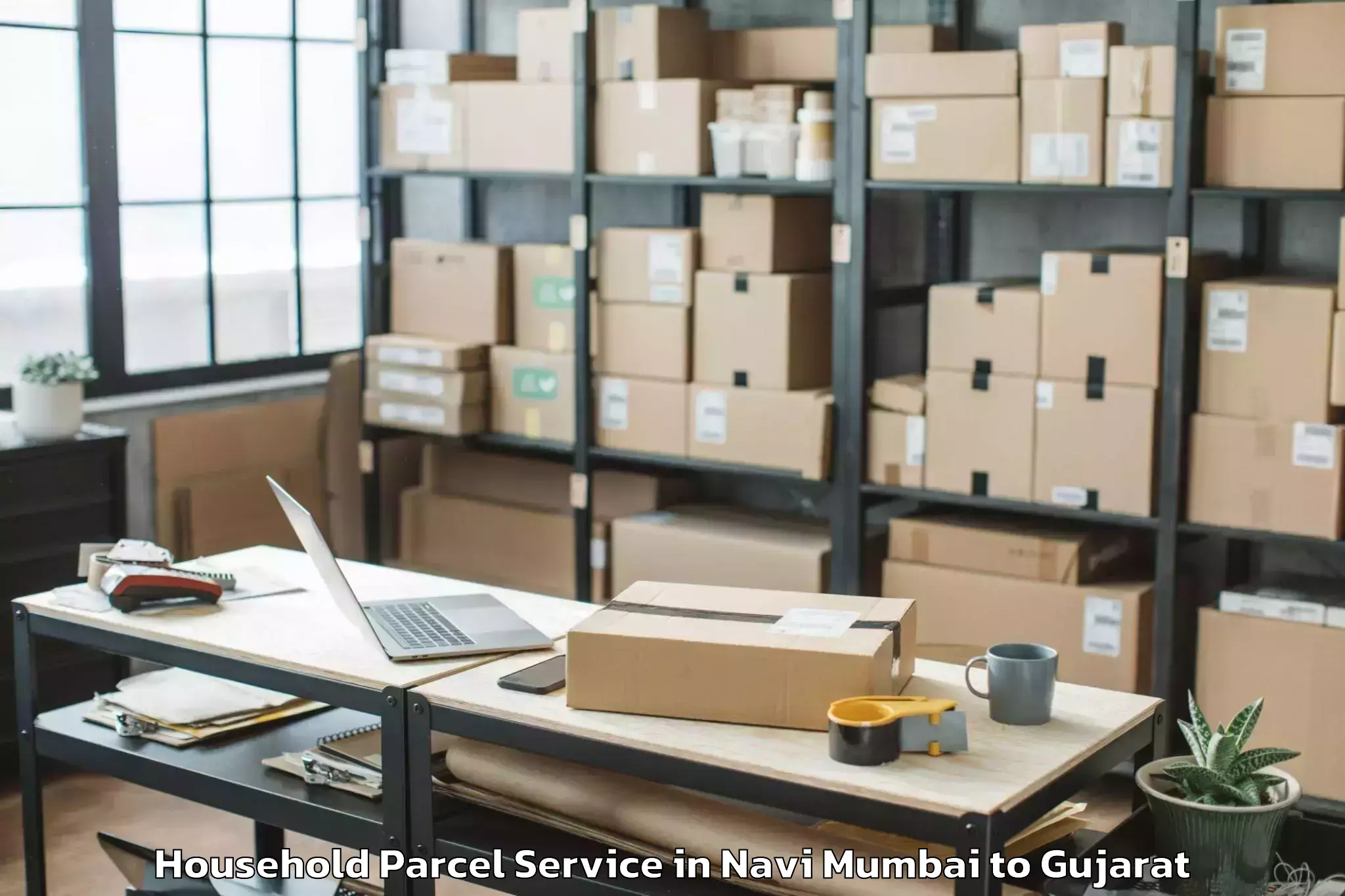 Top Navi Mumbai to Lavad Household Parcel Available